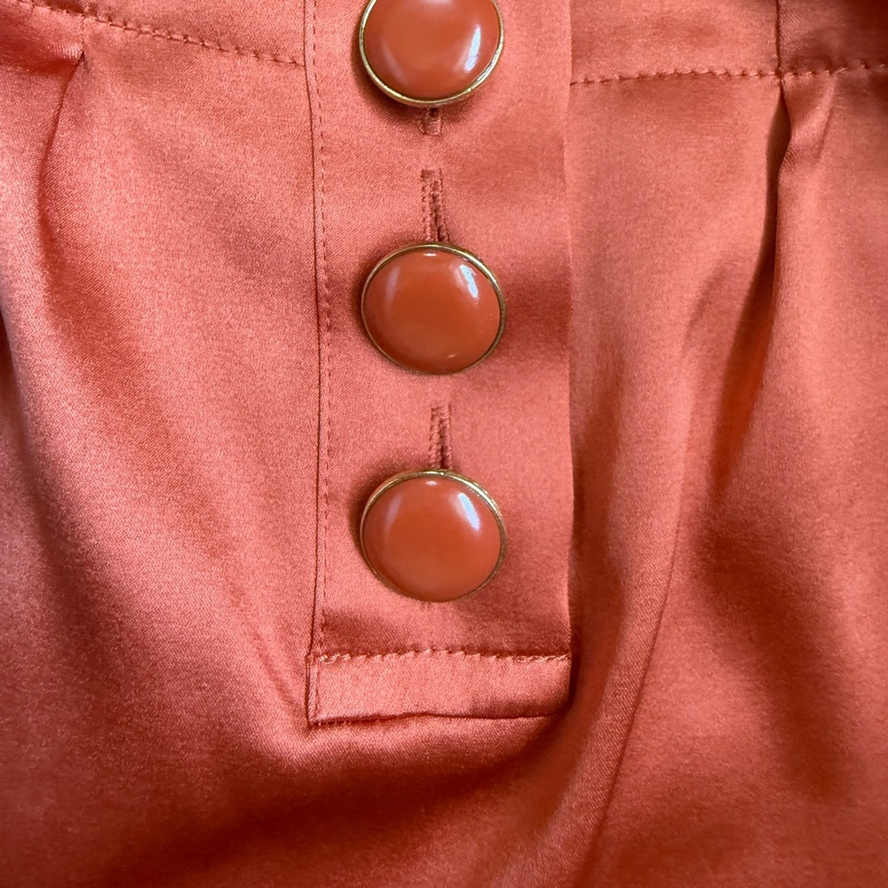 Banana Republic Rust Silk Blouse with 3/4 Sleeves - Picture 6 of 8